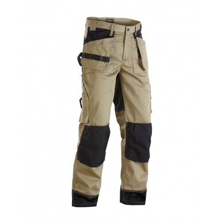 Pantalon artisan bicolore Blaklader beige/noir