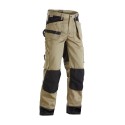 Pantalon artisan bicolore beige/noir