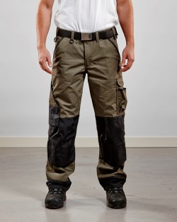 Pantalon paysagiste vert armée/noir