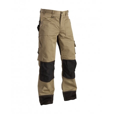 Pantalon artisan bicolore beige/noir Blaklader