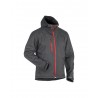 Veste softshell a capuche Gris foncé/Rouge