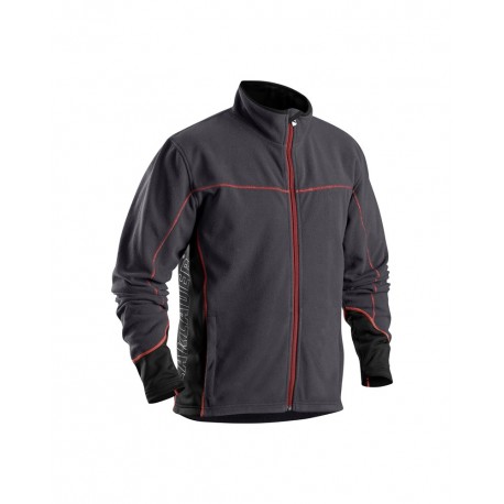 Veste micropolaire Blaklader gris foncé/rouge