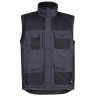 Gilet sans manches canvas ALI gris/noir