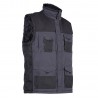 Gilet sans manches canvas ALI gris/noir