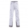 Pantalon de travail multipoches ANTRAS blanc/gris