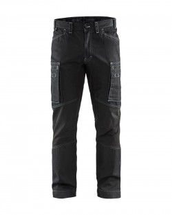 Pantalon services denim stretch noir