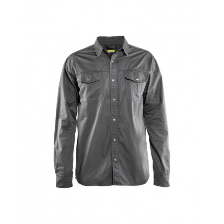 Chemise Twill Gris