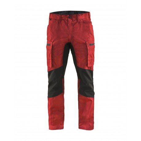 Pantalon services stretch Blåkläder Rouge/Noir