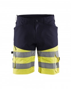 Short haute-visibilité +stretch Blaklader marine/jaune