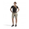 Short services +stretch femme Blaklader beige/noir