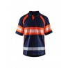 Polo Haute Visibilité Homme Blaklader marine / orange fluo