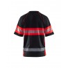 Polo Haute Visibilité Homme Blaklader noir / rouge fluo