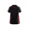 Polo Femme Blaklader noir/rouge