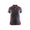 Polo Femme Blaklader gris/rouge