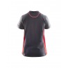 Polo Femme Blaklader gris/rouge