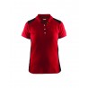 Polo Femme Blaklader rouge/noir