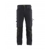 gris-noir Pantalon Blaklader X1900 artisan stretch 4D sans poches flottantes