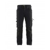 noir Pantalon Blaklader X1900 artisan stretch 4D sans poches flottantes