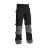 Pantalon artisan bicolore noir/gris