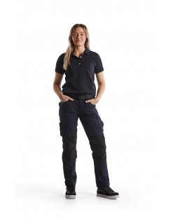 Pantalon maintenance +stretch femme Blaklader Marine Foncé / Noir