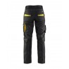 Pantalon maintenance +stretch femme Blaklader Noir/Jaune Foncé