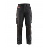 Pantalon maintenance +stretch femme Blaklader Noir/Rouge