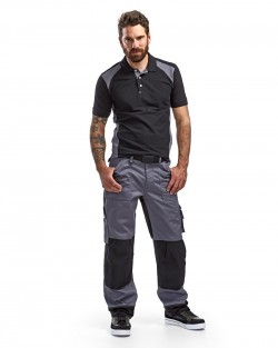 Pantalon artisan bicolore gris/noir