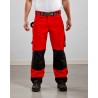 Pantalon artisan bicolore rouge/noir
