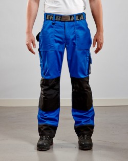 Pantalon artisan bicolore bleu roi/noir