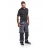 Pantalon artisan bicolore poches libres gris/noir