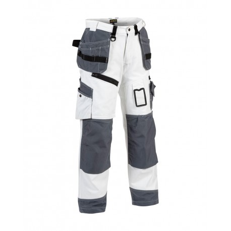Pantalon X1500 peintre blanc/gris