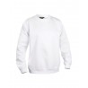 Sweatshirt col rond bas resséré blanc