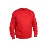 Sweatshirt col rond bas resséré rouge