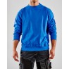 Sweatshirt col rond bas resséré bleu roi