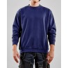 Sweatshirt col rond bas resséré marine