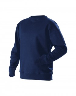 Sweatshirt col rond tissu éponge marine