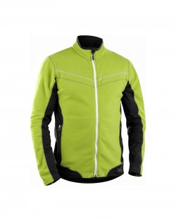 Veste polaire microfibre citron vert/noir