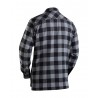 Chemise Flannelle doublée gris anthracite/noir