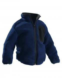 Veste en moumoute enfant marine