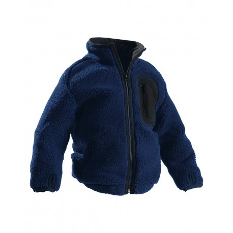 Veste en moumoute enfant marine