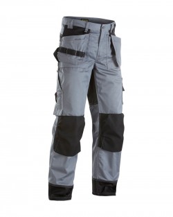 Pantalon artisan bicolore gris/noir en destockage